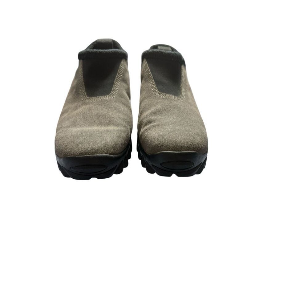 Salomon Mens Gray Contragrip Suede Snowclog Slip-on Shoes Size 11